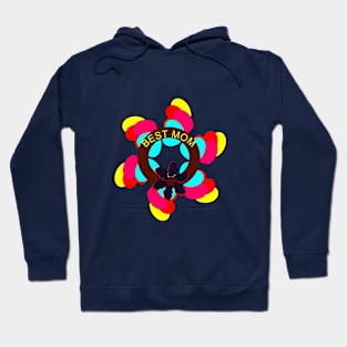 Best mom colorful hearts love mandala design Hoodie